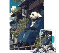 Puzzle Difficile pour Adultes de 1000 pièces représentant Un Panda Japonais Jeu Familial Amusant et Original idéal comme Cadeau pour Les Amis et la Famille (38x26cm)