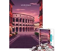 Puzzle Difficile pour Adultes de 1000 pièces représentant Un Paysage Urbain de Vérone en Italie Un défi Stimulant pour Passer Le Temps à la Maison Jeu Impossible à partir de 14 Ans proposé