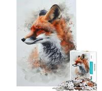 Puzzle Difficile pour Adultes de 1000 pièces représentant Un Renard dans la forêt Jeu Familial Stimulant et captivant Décoration Murale À partir de 14 Ans (50x75cm)