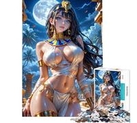 Puzzle Difficile pour Adultes de 1000 pièces représentant Une déesse égyptienne d'anime Jeu Familial Amusant et Original pour Les Amis et la Famille (Taille 50x75cm)