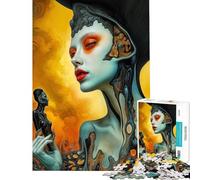 Puzzle Difficile pour Adultes de 1000 pièces représentant Une Figure féminine surréaliste L'Oracle de Feu et de Chair Jeu Familial Amusant et Original idéal comme Cadeau pour Les Amis et la Famille