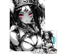 Puzzle Difficile pour Adultes de 1000 pièces représentant Une Fille d'anime aux Yeux Rouges Jeu de Puzzle Anti-Stress pour Adultes idéal pour se détendre et Offrir aux Joueurs (Dimensions 38x26cm)