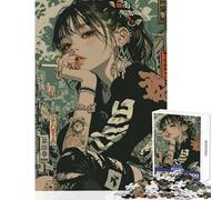 Puzzle Difficile pour Adultes de 1000 pièces représentant Une Fille d'anime dans Un décor Urbain Jeu de Puzzle de 1000 pièces idéal pour se détendre Cadeau ou Jouet défi Stimulant (38x26cm)