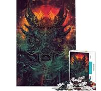 Puzzle Difficile pour Adultes de 1000 pièces Rituel du Dragon Ancien Jeu de Puzzle Relaxant pour Adultes améliore la mémoire défi à relever (Taille 50x75cm)