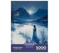 Puzzle Difficile pour Adultes De 1000 Pièces Solitary Figure in Blue Landscape Puzzles pour Adolescents, Amusants Et Humoristiques, Un Défi Stimulant pour Réduire Le Stress 52x38cm/1000pcs