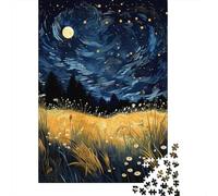 Puzzle Difficile pour Adultes De 1000 Pièces Starry Night Field Lights Casse-tête pour Adultes, Jeu De Réflexion, Analyse Et Logique, pour Les Amis Et La Famille 70x50cm/1000pcs