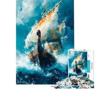 Puzzle Difficile pour Adultes de 1000 pièces sur Le thème des Vikings et de la Navigation Jeu Anti-Stress idéal pour se détendre et s'amuser (Dimensions 75x50cm)