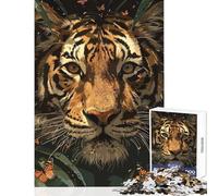 Puzzle Difficile pour Adultes de 1000 pièces Tiger King Jeu de Puzzle de 1000 pièces Jeu Relaxant pour se détendre à la Maison (50x75cm)
