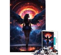 Puzzle Difficile pour Adultes de 1000 pièces Une Fille Prend Son envol dans l'espace Un Jeu Difficile et Stimulant pour Passer Le Temps à la Maison Jeu Impossible pour Les 14 Ans et Plus (38x26cm)