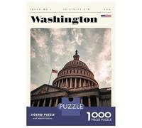 Puzzle Difficile pour Adultes De 1000 Pièces Washington D.C. Capitol Travel Art Puzzles pour Adolescents, Amusants Et Humoristiques, Un Défi Stimulant pour Réduire Le Stress 70x50cm/1000pcs