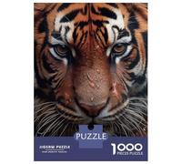 Puzzle Difficile pour Adultes De 1000 Pièces Wet Tiger Closeup Puzzle pour Adultes Jeu Manuel Difficile Cadeau d'anniversaire, Cadeaux, 38x26cm/1000pcs