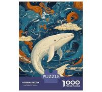 Puzzle Difficile pour Adultes De 1000 Pièces Whale in Dreams Puzzle pour Adultes Jeu Manuel Difficile Cadeau d'anniversaire, Cadeaux, 38x26cm/1000pcs