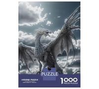 Puzzle Difficile pour Adultes De 1000 Pièces White Heaven Dragon Casse-tête pour Adultes, Jeu De Réflexion, Analyse Et Logique, pour Les Amis Et La Famille 52x38cm/1000pcs