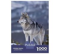 Puzzle Difficile pour Adultes De 1000 Pièces Wolf in Snowy Landscape Puzzle Anti-Stress, Jeu Éducatif Amusant Et Humoristique 52x38cm/1000pcs