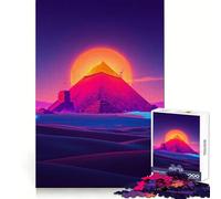 Puzzle Difficile Pyramide Coucher de Soleil pour Adultes, 1000 pièces, Puzzle de mémoire Facile à Assembler, Cadeau Artistique (50x75cm)
