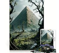 Puzzle Difficile Pyramide dans la Jungle pour Adultes, 1000 pièces, Jeu de logique Solide, Amusant et Simple, découpe de précision, Cadeau de Noël (38x26cm)