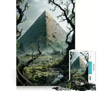 Puzzle Difficile Pyramide dans la Jungle pour Adultes, 1000 pièces, Jeu de logique Solide, Amusant et Simple, découpe de précision, Cadeau de Noël (38x26cm)