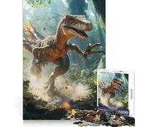 Puzzle Difficile Raptor Courant dans la forêt pour Adultes, 1000 pièces, Jouet de logique Pure, activité la Maison, découpe Nette, Joli Cadeau (38x26cm)