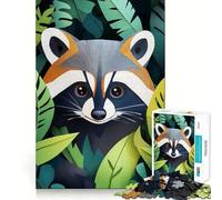 Puzzle Difficile Raton Laveur dans la Jungle pour Adultes, 1000 pièces, Jeu de logique Pure, activité la Maison, découpe Nette, Joli Cadeau (50x75cm)