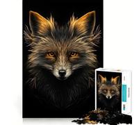 Puzzle Difficile Raton Laveur Noir et Or pour Adultes, 1000 pièces, Jeu de logique Pure, activité la Maison, découpe Nette, Joli Cadeau (38x52cm)