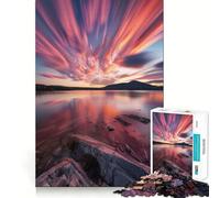 Puzzle Difficile Reflets du Ciel au Coucher du Soleil pour Adultes, 1000 pièces, renforce la mémoire, soulage Le Stress, Bords de qualité supérieure, œuvre d'art 38x52cm