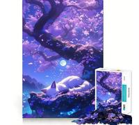 Puzzle Difficile Renard endormi dans Les Fleurs pour Adultes, 1000 pièces, Jeu de logique, Lien Familial, découpe de précision, Surprise chaleureuse 38x26cm