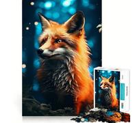 Puzzle Difficile Renard Roux dans la forêt pour Adultes, 1000 pièces, défi Mental, Jeu de réflexion, détente, découpe précise, Cadeau mémorable (38x52cm)