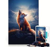 Puzzle Difficile Renard Roux dans la forêt pour Adultes, 1000 pièces, défi Mental, Jeu de réflexion, détente, découpe précise, Cadeau mémorable (50x75cm)