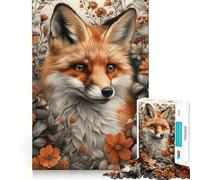 Puzzle Difficile Renard Roux dans la forêt printanière pour Adultes, 1000 pièces, défi Mental, Jeu de réflexion, détente, découpe précise, Cadeau mémorable (38x52cm)