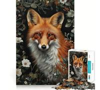 Puzzle Difficile Renard Roux dans Le Jardin pour Adultes, 1000 pièces, Jouet de logique Pure, activité la Maison, découpe Nette, Joli Cadeau (50x75cm)