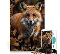 Puzzle Difficile Renard Roux en Automne pour Adultes, 1000 pièces, Jeu de logique Pure, activité la Maison, découpe Nette, Joli Cadeau (50x75cm)