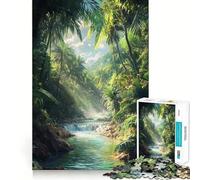 Puzzle Difficile Rivière dans la Jungle pour Adultes, 1000 pièces, pour se remémorer et stimuler Le Calme Découpe Lisse Cadeau Classique (50x75cm)