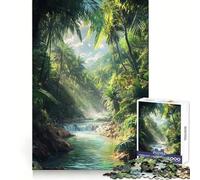 Puzzle Difficile Rivière dans la Jungle pour Adultes, 1000 pièces, pour se remémorer et stimuler Le Calme Découpe Lisse Cadeau Classique (50x75cm)