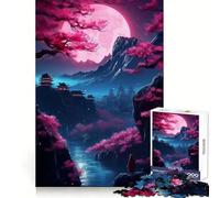 Puzzle Difficile Sakura Night Tokyo Geisha pour Adultes, 1000 pièces, Jeu de logique Fine, Moment de détente et de Plaisir, Bords Nets, (38x52cm)