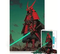 Puzzle Difficile Samouraï Rouge avec Sabre Laser pour Adultes, 1000 pièces, Jeu de logique et d'adresse, à Partager en Famille, pièce de Collection (38x52cm)