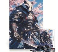 Puzzle Difficile Samurai Badger Vigilance pour Adultes, 1000 pièces, Jeu intellectuel, Moment de détente, découpe de qualité, Cadeau Exquis (38x26cm)