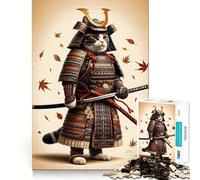 Puzzle Difficile Samurai Cat Standoff pour Adultes, 1000 pièces, Jeu intellectuel, Moment de détente, découpe de qualité, Cadeau Exquis (38x26cm)