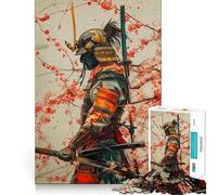 Puzzle Difficile Samurai Cherry Blossom pour Adultes, 1000 pièces, Jeu de logique et d'adresse, à Partager en Famille, pièce de Collection (50x75cm)