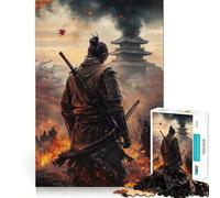 Puzzle Difficile Samurai in Flames pour Adultes, 1000 pièces, Remémoration, Stimulation, Calme, Découpe Lisse, Cadeau Classique (50x75cm)