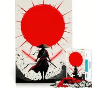 Puzzle Difficile Samurai Red Sun Swords pour Adultes, 1000 pièces, Jeu de logique et d'adresse, à Partager en Famille, pièce de Collection (38x26cm)
