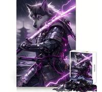 Puzzle Difficile Samurai Siberian Husky pour Adultes, 1000 pièces, Jeu de logique et d'adresse, à Partager en Famille, découpe précise, Objet de Collection (38x26cm)