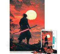Puzzle Difficile Samurai Sunset pour Adultes, 1000 pièces, Jeu intellectuel, Moment de détente, découpe de qualité, Cadeau Exquis (38x26cm)