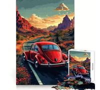 Puzzle Difficile Scarabée Rouge sur Route désertique pour Adultes, 1000 pièces, Puzzle cérébral, détente et création Artistique, Cadeau Original (38x52cm)