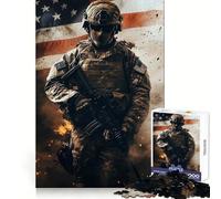Puzzle Difficile Soldat américain pour Adultes, 1000 pièces, pour améliorer Votre mémoire et Passer Un Bon Moment Bords Nets Cadeau spécial (38x26cm)