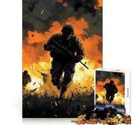 Puzzle Difficile Soldats au Combat pour Adultes, 1000 pièces, Jeu de logique Pure, activité la Maison, découpe Nette, Joli Cadeau (50x75cm)