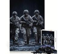 Puzzle Difficile Soldats sous la Pluie pour Adultes, 1000 pièces, défi Mental, Jeu de réflexion, détente, découpe précise, Cadeau mémorable (50x75cm)