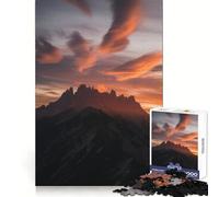 Puzzle Difficile Sommets montagneux au Coucher du Soleil pour Adultes, 1000 pièces, Think Toy, Divertissement paisible, découpe Nette, Belle œuvre d'art (38x52cm)