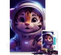 Puzzle Difficile Space Baby Tiger pour Adultes, 1000 pièces, Jeu de logique Pure, activité la Maison, découpe Nette, Joli Cadeau (38x26cm)