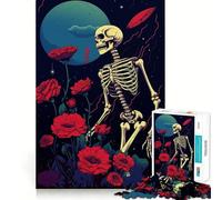 Puzzle Difficile Squelette dans l'espace et Jardin pour Adultes, 1000 pièces, Jeu de logique, Lien Familial, découpe de précision, Surprise chaleureuse 38x26cm