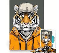 Puzzle Difficile Style Tigre pour Adultes, 1000 pièces, Stimulant, rappelant, apaisant, s'évadant, Bord serré, Cadeau spécial 50x75cm
